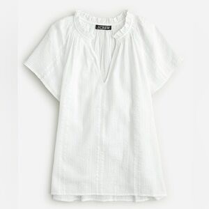J Crew NWT Flutter-sleeve V-neck top in cotton dobby
Item BR580